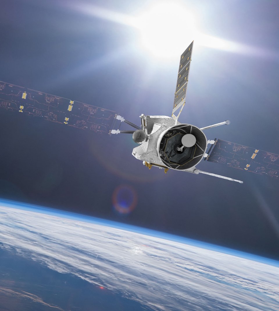 Bepicolombo flying by Earth.