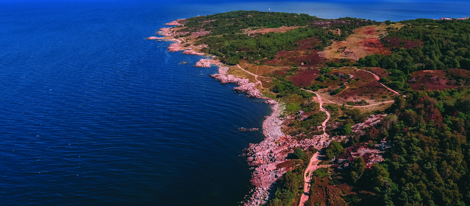 Coast of Bornholm, Denmark, coastal surveillance by Terma radar.