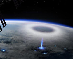 DTU illustration of high-altitude electrical discharges such as blue jets from ISS via ASIM