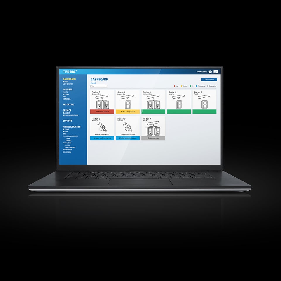 Terma Connect Dashboard.