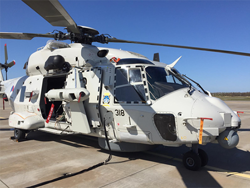 Terma aircraft survivability equipment on RNLAF NH90 helicopter.