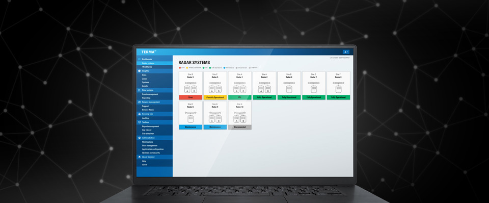 Terma Connect dashboard.