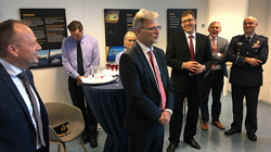 Terma employees celebrate Electronic Warfare repair facility at RNLAF Main Support Base Woensdrecht.