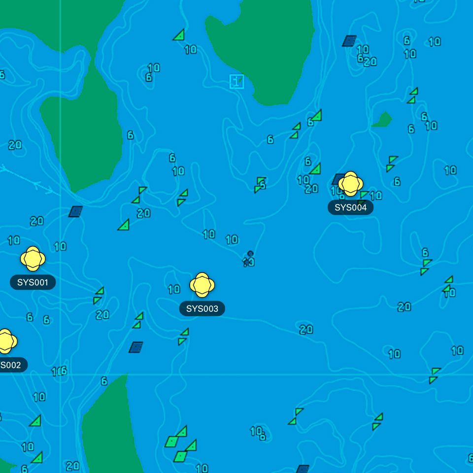 Map of ship traffic.