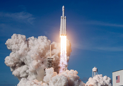 SpaceX Falcon Heavy Rocket Launched with 12 Terma Star Trackers.