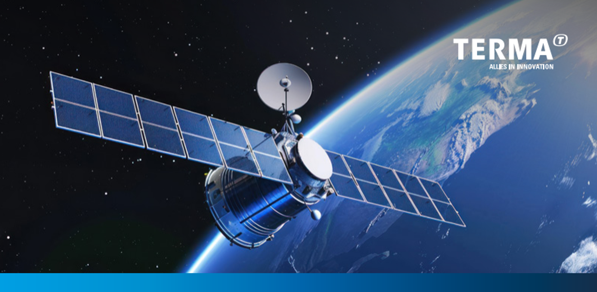 Satellite in Space above Earth.