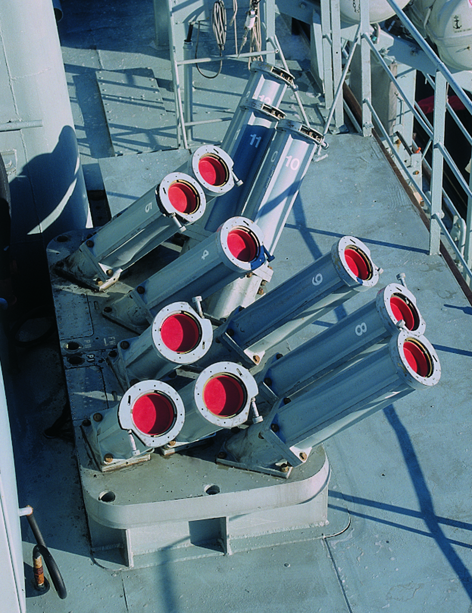 Terma's C-Guard Naval Decoy System on navy vessel.