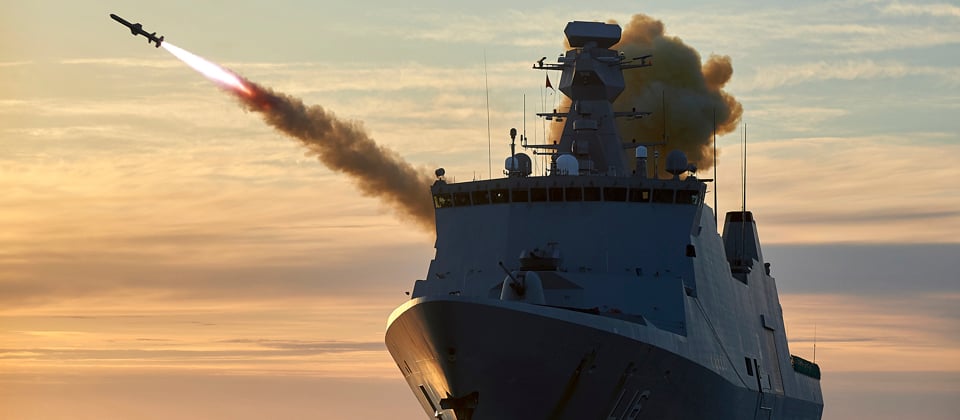 Harpoon Firing From Frigate Absalon.