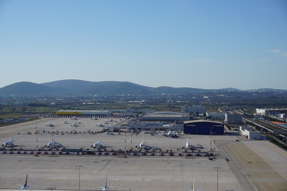 Athens Airport seen from above.