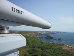 Terma SCANTER radar on coastline.