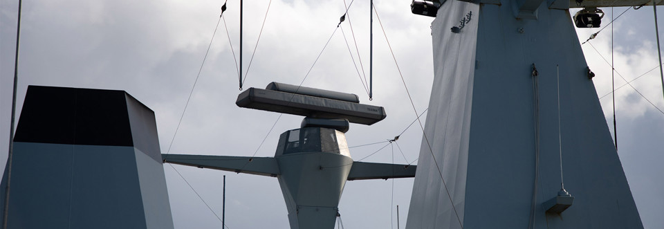 Terma SCANTER radar on a navy vessel.