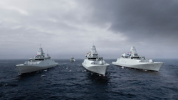 Frigates from the Netherland and Belgian Navies.