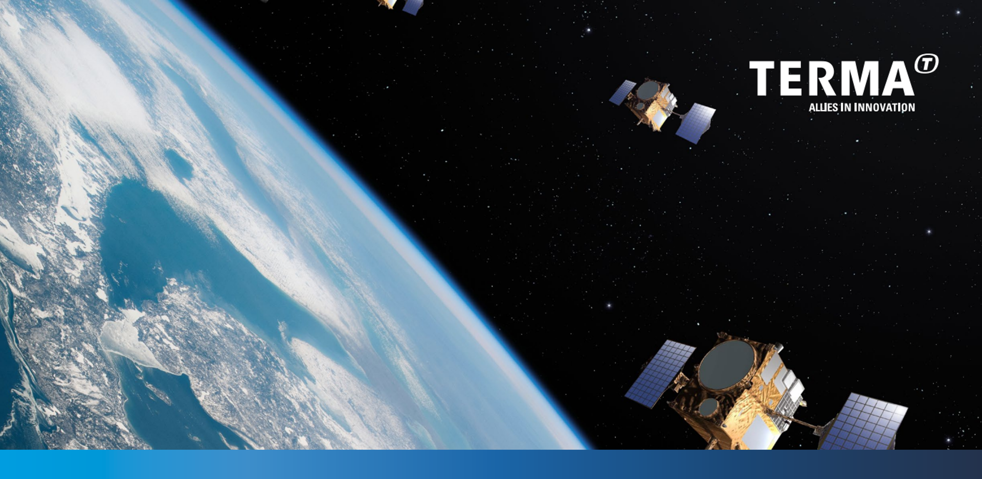 Satellites in Space above Earth.