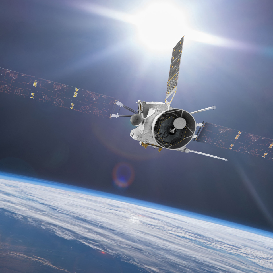 Bepicolombo flying by Earth.