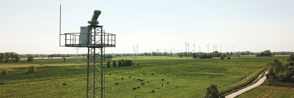 Terma SCANTER radar. at wind farm in Bollenhagen, Germany.