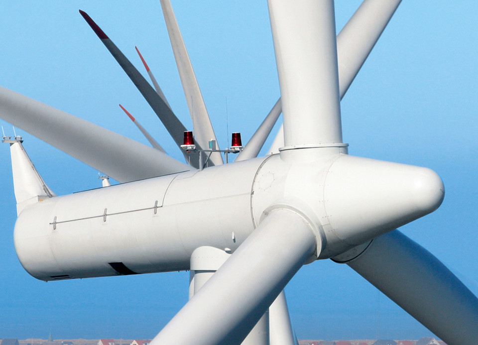 Terma Aircraft Detection Lighting System on a wind turbine