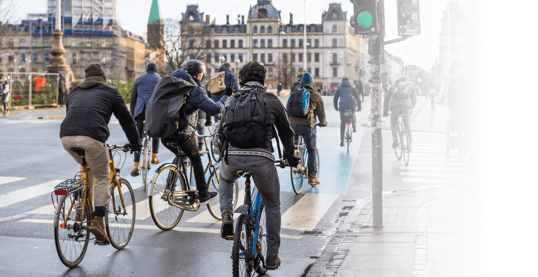 Bicyclists on road in Copenhagen. Denmark; Shutterstock ID 511558084; purchase_order: -; job: -; client: -; other: -